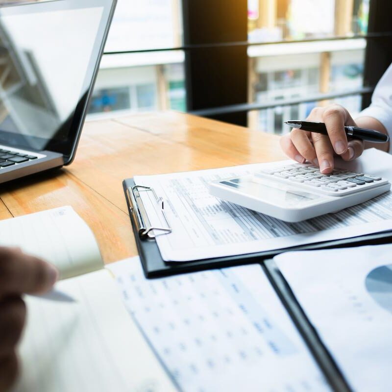 Calculating client invoices and tracking accounts receivable